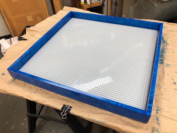 Blue Dyed Maple LEGO Build Tray